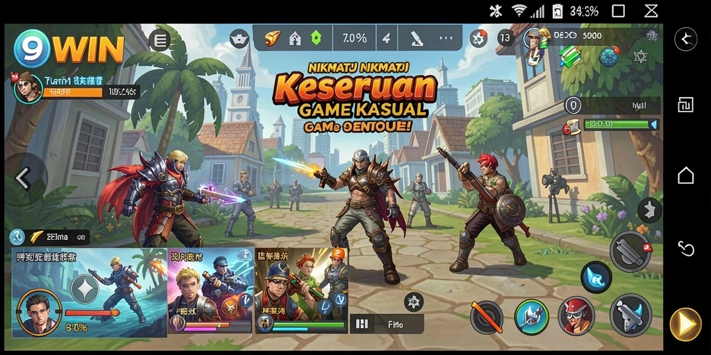 Tampilan gameplay menarik dan penuh warna dari 9WIN.
