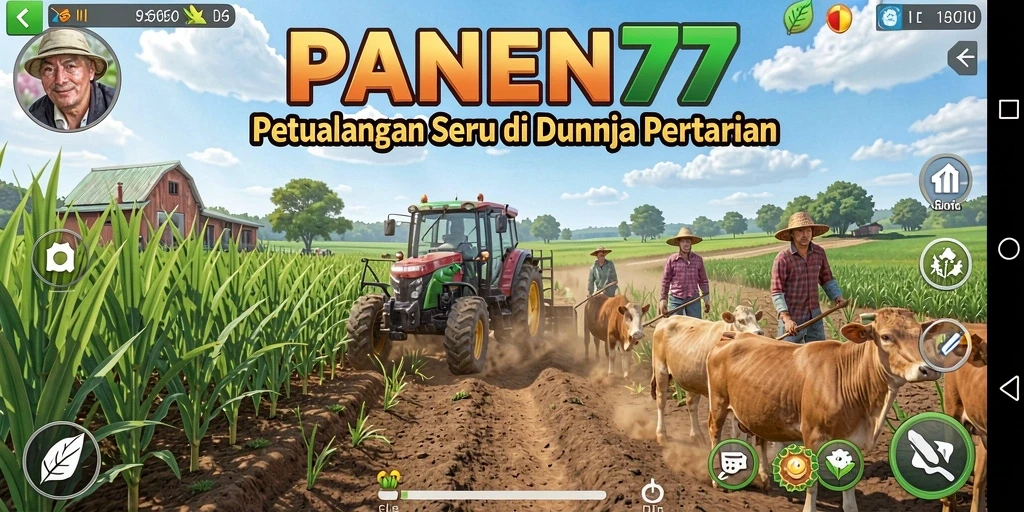 Tampilan menarik dari gameplay <strong>PANEN77</strong> menampilkan petualangan di ladang.
